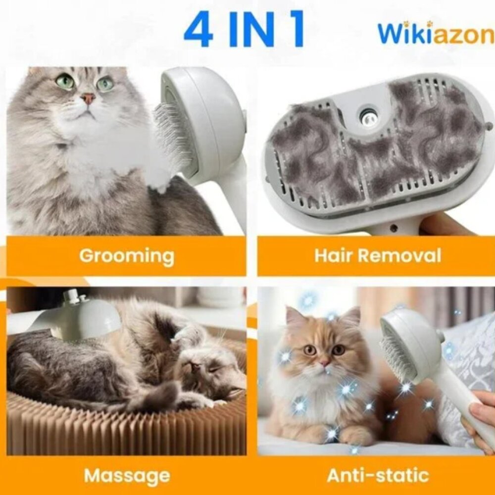 vintage 4 In 1 Cat Spray Brush, Self Cleaning